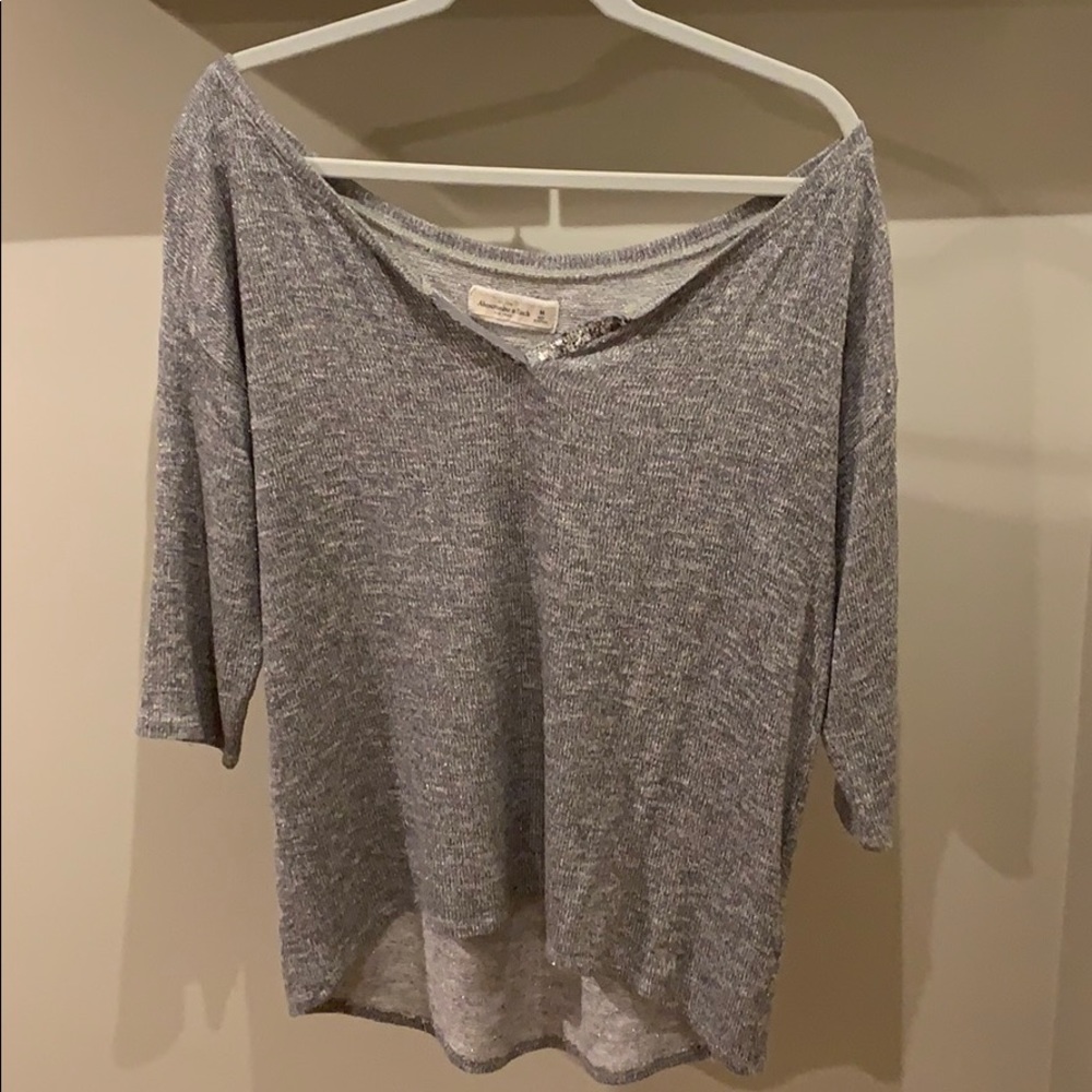 Silver Knit Top